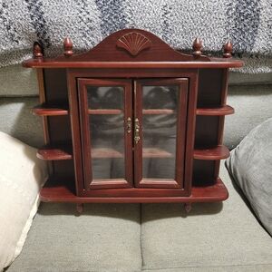 Elegant Brown Wooden Wall Cabinet